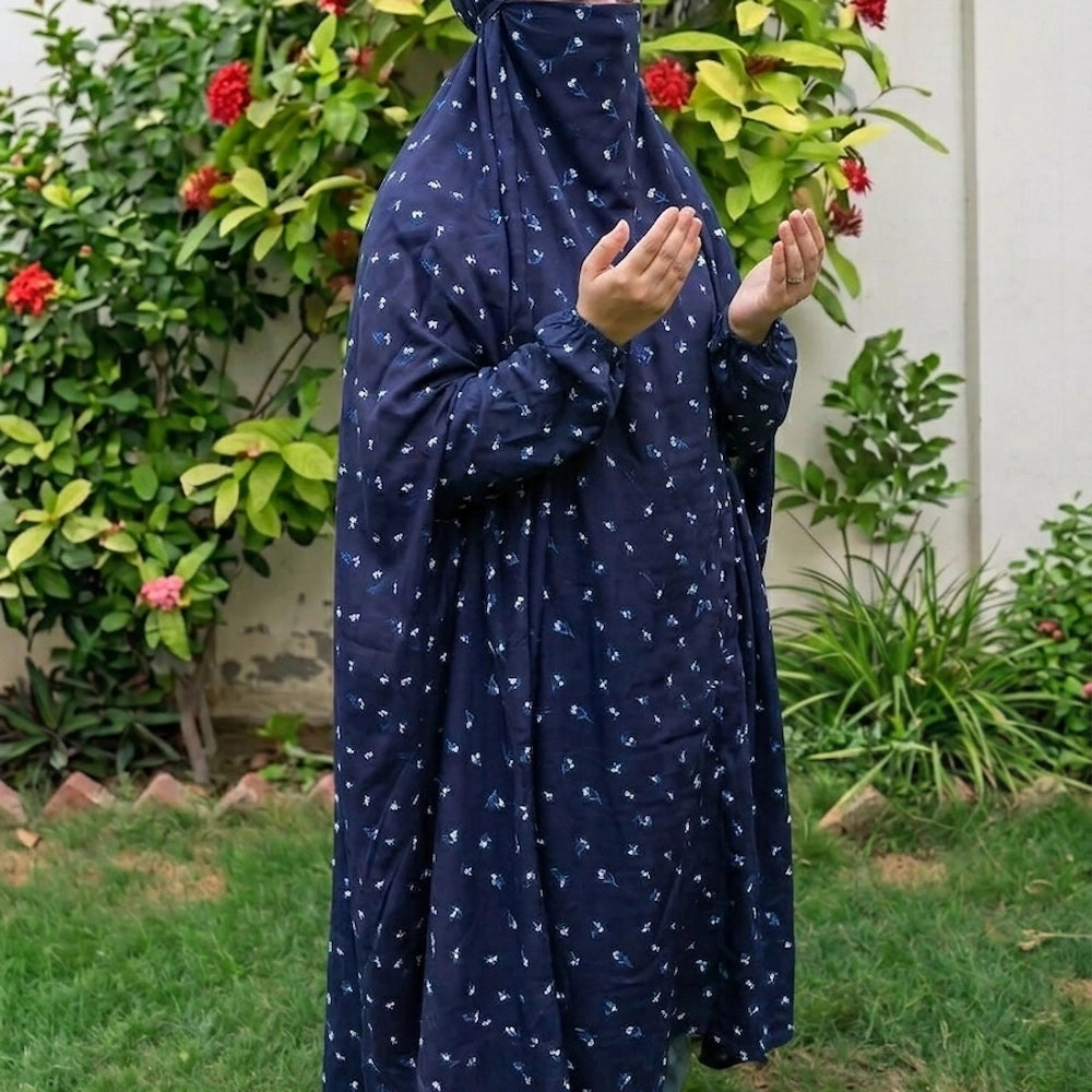 navy blue namaz chaddar for women
