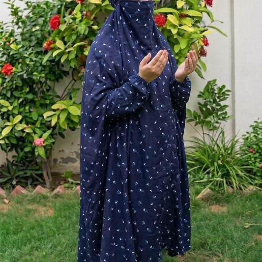 navy blue namaz chaddar for women