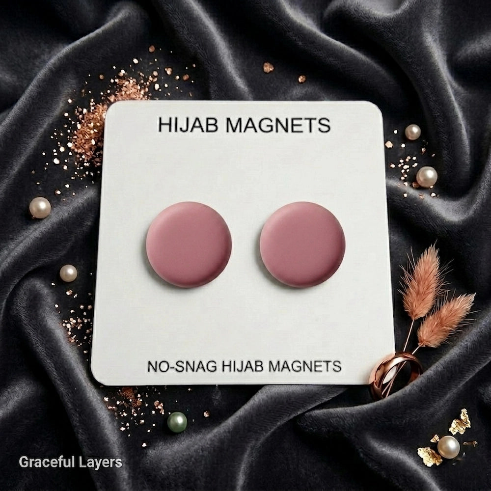Premium matte pink hijab magnet no snag design Pakistan  