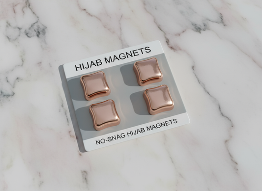 Rose Gold Square- Metal Hijab Magnet