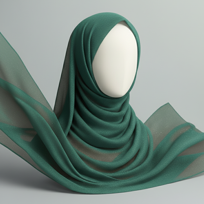 Crinkle Silk Hijab in Onion with Subtle Shimmer
