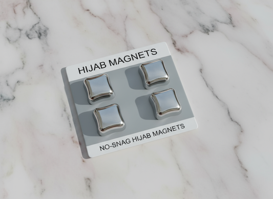 Silver Square- Metal Hijab Magnet