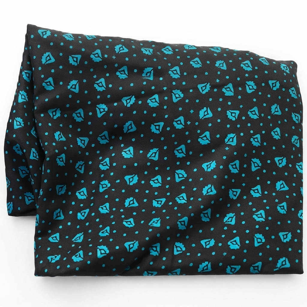 Black Teal Printed Namaz Chaddar for Kids Age 7–12